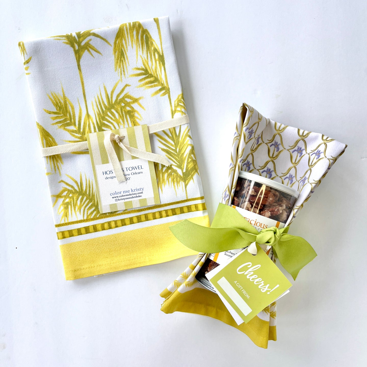Client Gift - Hostess Towel + Sazerac Pecans Bundle